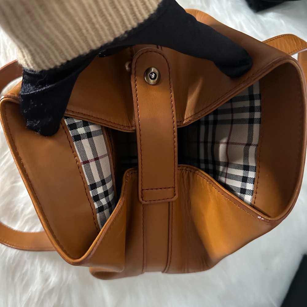 Authentic Burberry Small Leather Handbag - Picture 4 of 10
